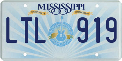 MS license plate LTL919