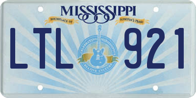 MS license plate LTL921
