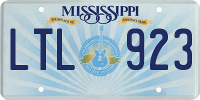 MS license plate LTL923
