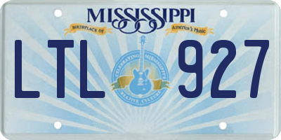 MS license plate LTL927