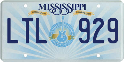 MS license plate LTL929