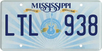 MS license plate LTL938