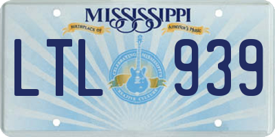 MS license plate LTL939