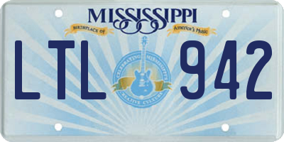MS license plate LTL942