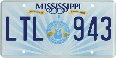 MS license plate LTL943
