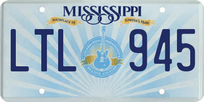 MS license plate LTL945