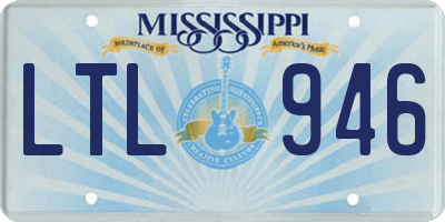 MS license plate LTL946