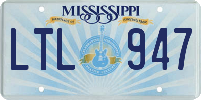 MS license plate LTL947