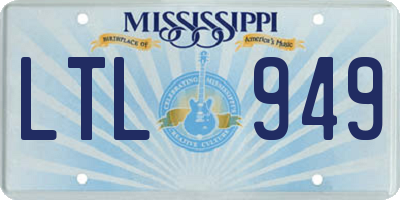 MS license plate LTL949