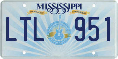 MS license plate LTL951