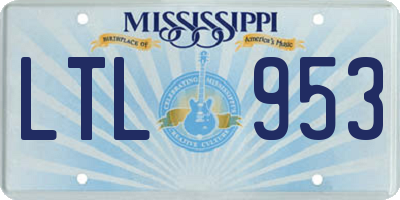 MS license plate LTL953