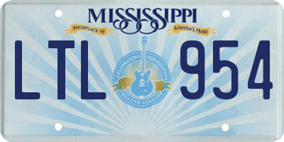 MS license plate LTL954