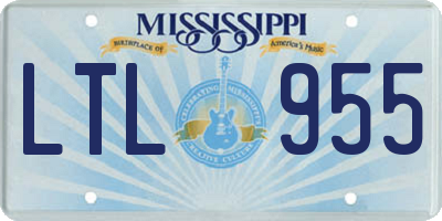 MS license plate LTL955