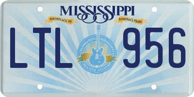 MS license plate LTL956