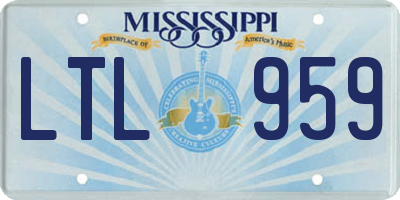 MS license plate LTL959