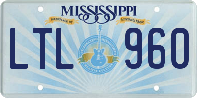 MS license plate LTL960