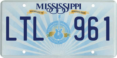 MS license plate LTL961