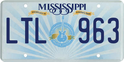 MS license plate LTL963