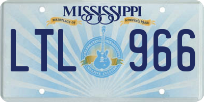 MS license plate LTL966
