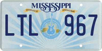 MS license plate LTL967
