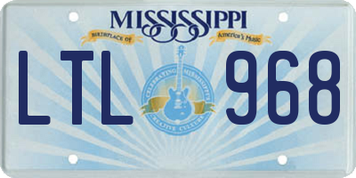 MS license plate LTL968