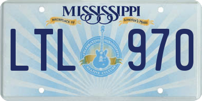 MS license plate LTL970