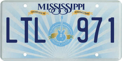 MS license plate LTL971