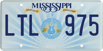 MS license plate LTL975
