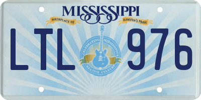 MS license plate LTL976