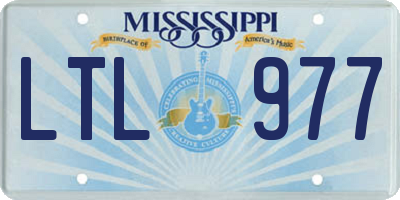 MS license plate LTL977