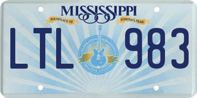 MS license plate LTL983