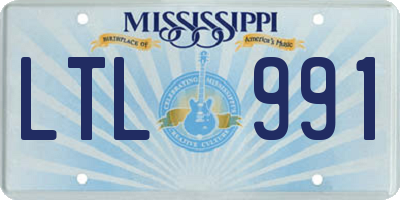 MS license plate LTL991