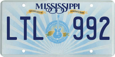 MS license plate LTL992