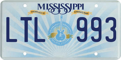MS license plate LTL993