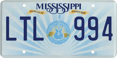 MS license plate LTL994