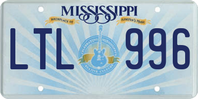 MS license plate LTL996