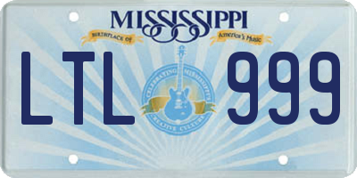 MS license plate LTL999