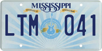 MS license plate LTM041