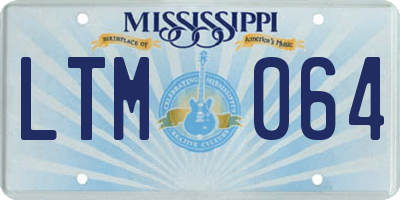 MS license plate LTM064
