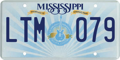 MS license plate LTM079