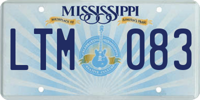 MS license plate LTM083