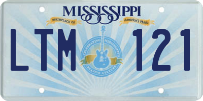 MS license plate LTM121