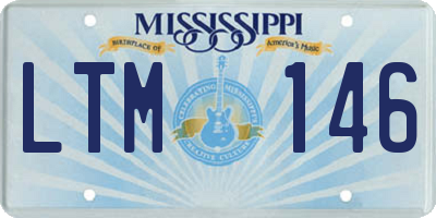 MS license plate LTM146