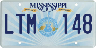MS license plate LTM148