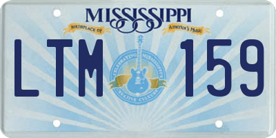 MS license plate LTM159
