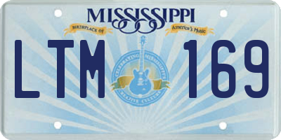 MS license plate LTM169