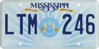 MS license plate LTM246
