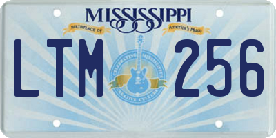 MS license plate LTM256
