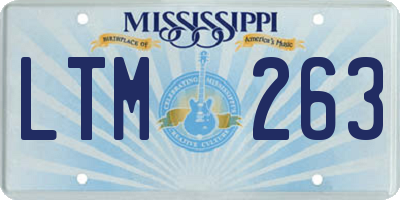 MS license plate LTM263