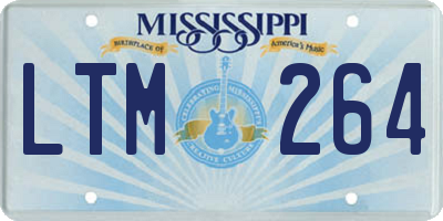 MS license plate LTM264